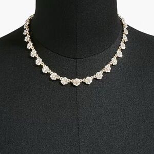J CREW Crystal Flower Necklace NWT